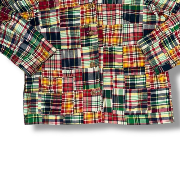 Orvis Jacket Button Down Patchwork Plaid Long Sleeve Shirt Jacket Women Size 12 - Picture 3 of 8